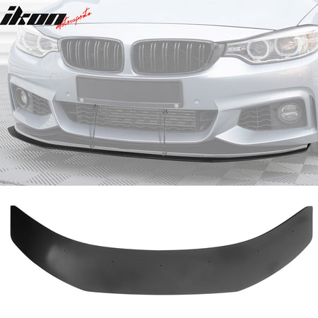 For 14-20 BMW 4-Series M Sport MX Style Front Lip Splitter w/ Gunmetal Strut Rod