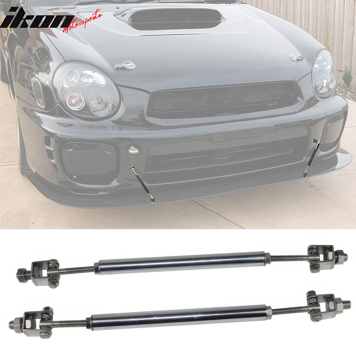 For 14-20 BMW 4-Series M Sport MX Style Front Lip Splitter w/ Gunmetal Strut Rod