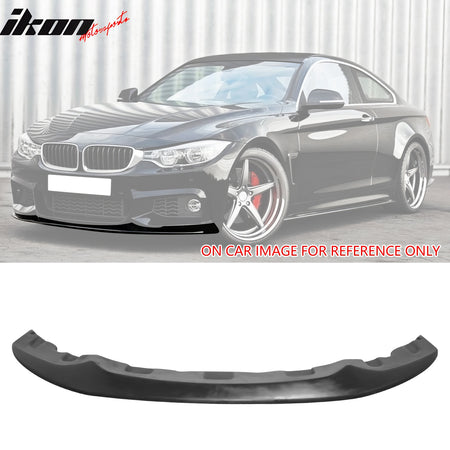 Fits 14-20 BMW 4-Series M Sport MX Style Front Lip + Splitter w/ Red Strut Rod