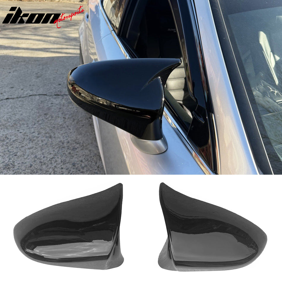 Rear View Mirror Covers Side Caps for Lexus IS Sedan 2014-2020 M Style Gloss Black ABS Pair