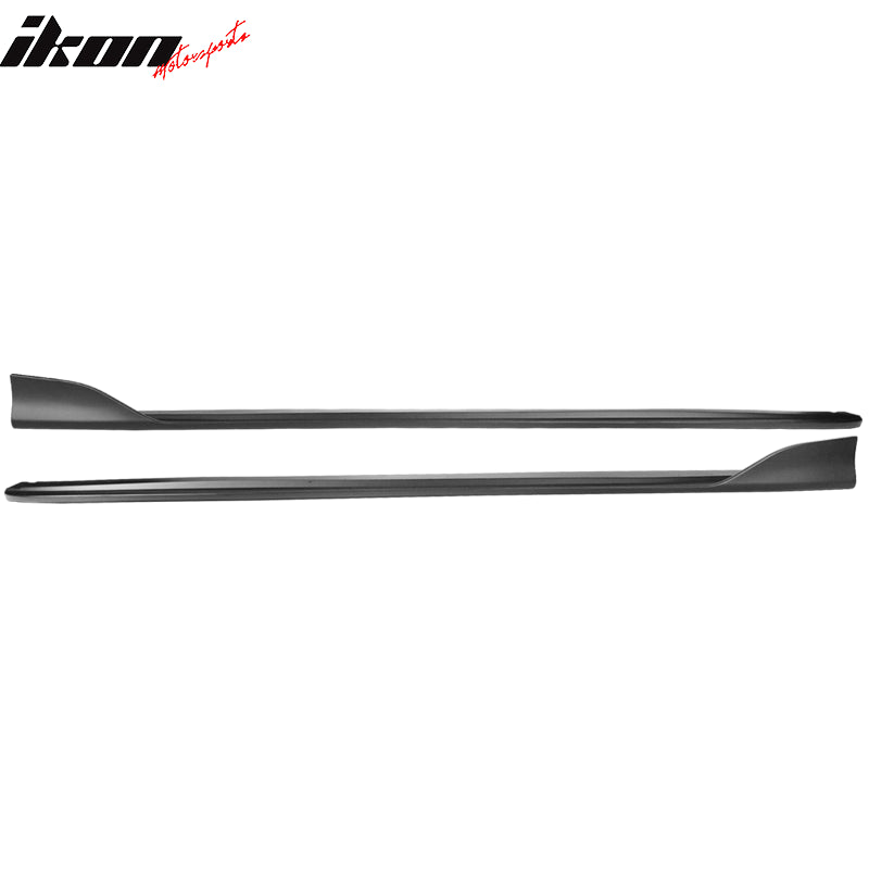 IKON MOTORSPORTS, Side Skirts Compatible With 2014-2020 Lexus IS200t IS250 IS300 IS350 Sedan 4-Door, Type A Matte Black Rocker Panel Bottom Line Lip, 2015 2016 2017 2018 2019