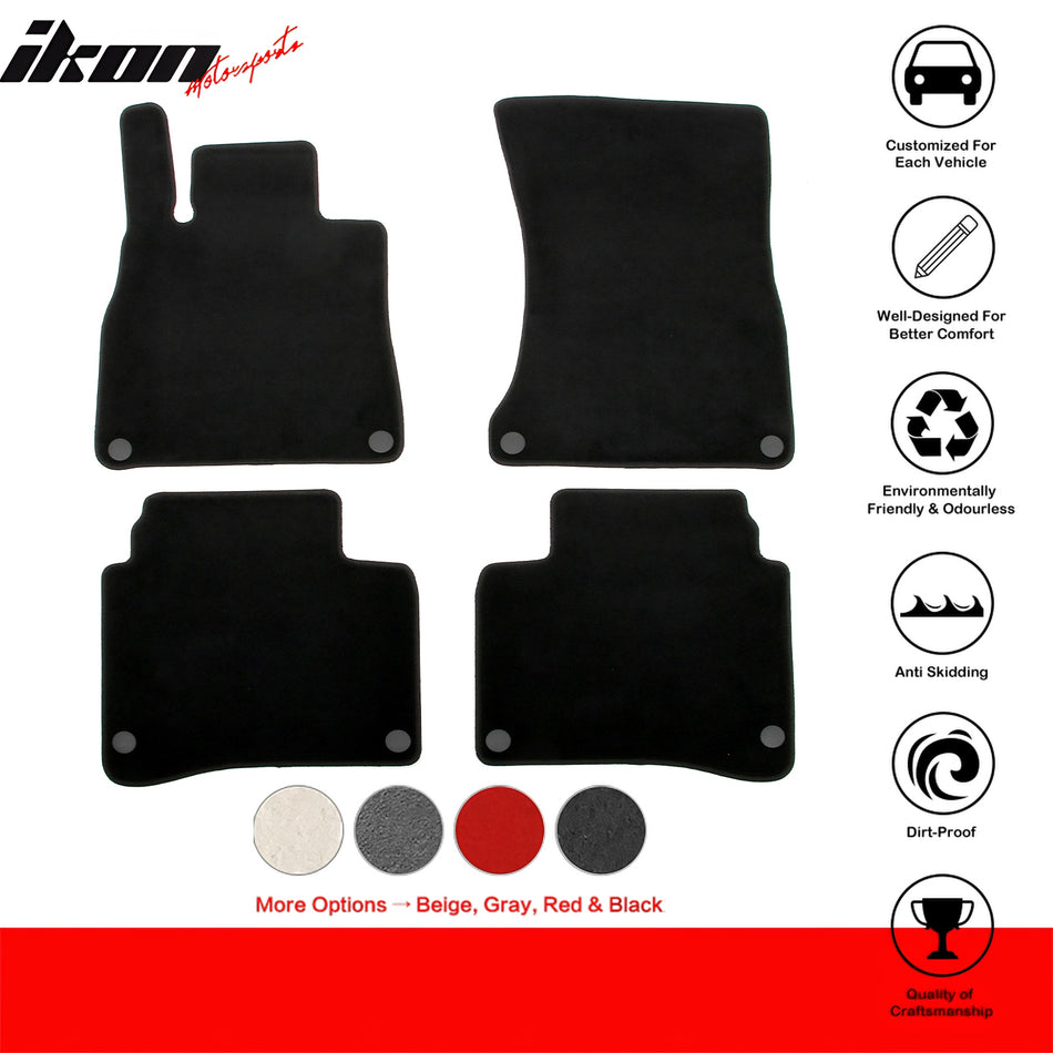 2014-2020 Mercedes-Benz S-Class W222 Sedan Black Floor Mats Nylon 4PCS