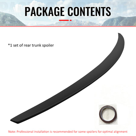 Fits 14-20 Benz W222 S-Class Sedan AMG Style Rear Trunk Spoiler Wing Matte Black