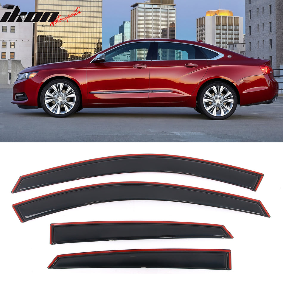 2014-2020 Chevy Impala Window Visors Acrylic In-Channel Rain Shade 4PC