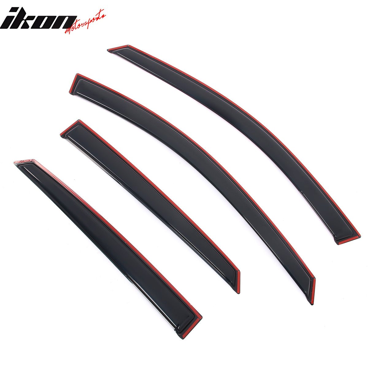 IKON MOTORSPORTS In Channel Window Visors Compatible with 2014-2020 Chevrolet Impala, Slim Style Acrylic Smoke Rain Guards, Side Window Wind Deflectors 4PCS