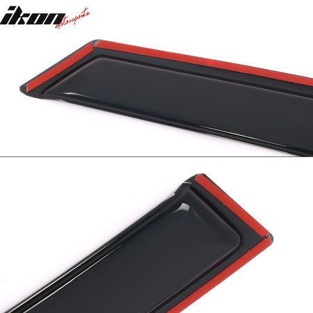 Fits 14-20 Chevrolet Impala Window Visors Acrylic In-Channel Rain Shade 4PCS Set