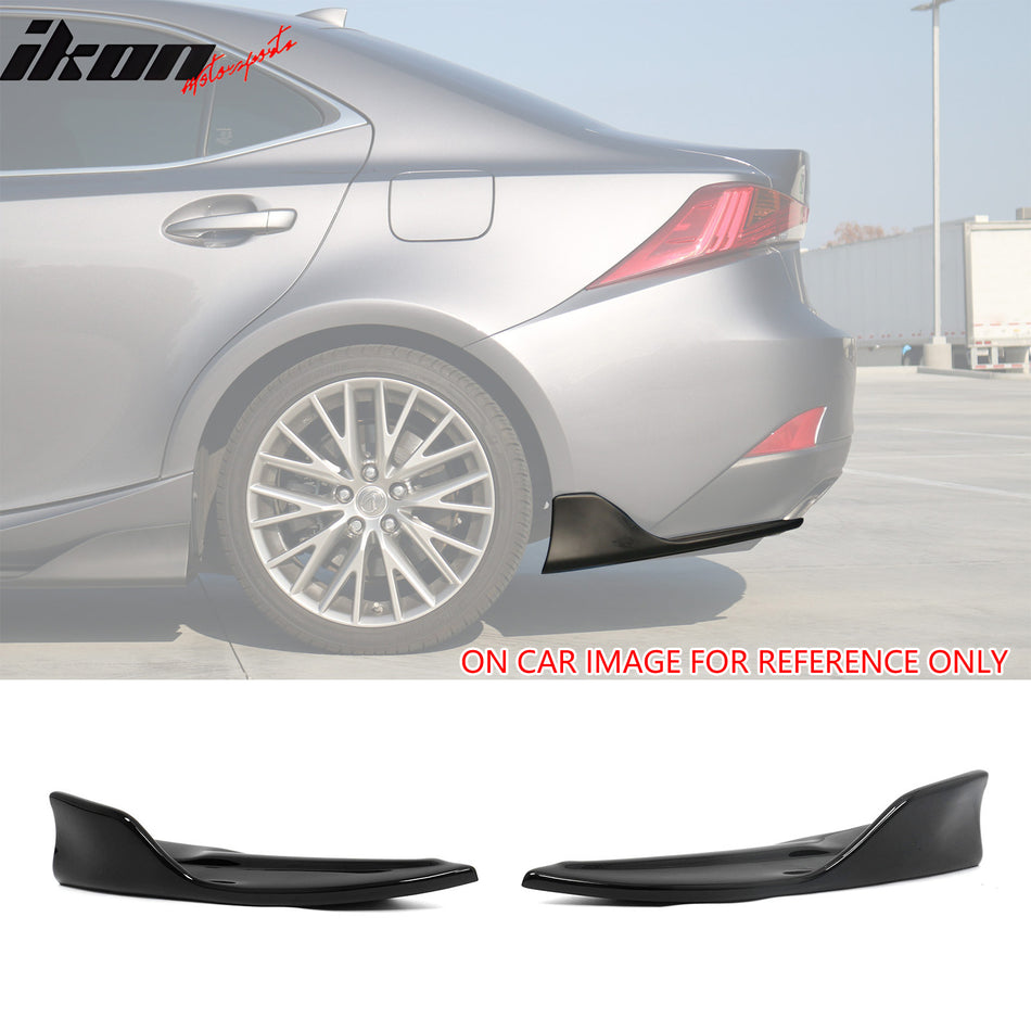 2014-2020 Lexus IS Sedan Artisan Style Rear Aprons Gloss Black PP 2PCS