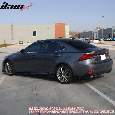 Fits 14-20 Lexus IS Sedan Artisan Style Rear Bumper Aprons Spat Gloss Black PP