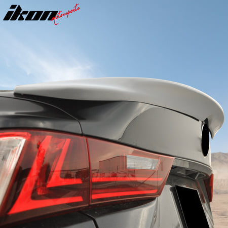 Fits 14-20 Lexus IS250 IS300 Sedan F-Sport Style Trunk Spoiler Unpainted Gray