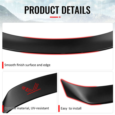 Fits 14-20 IS200t IS250 IS300 IS350 4DR Trunk Spoiler Matte Black AR Style ABS