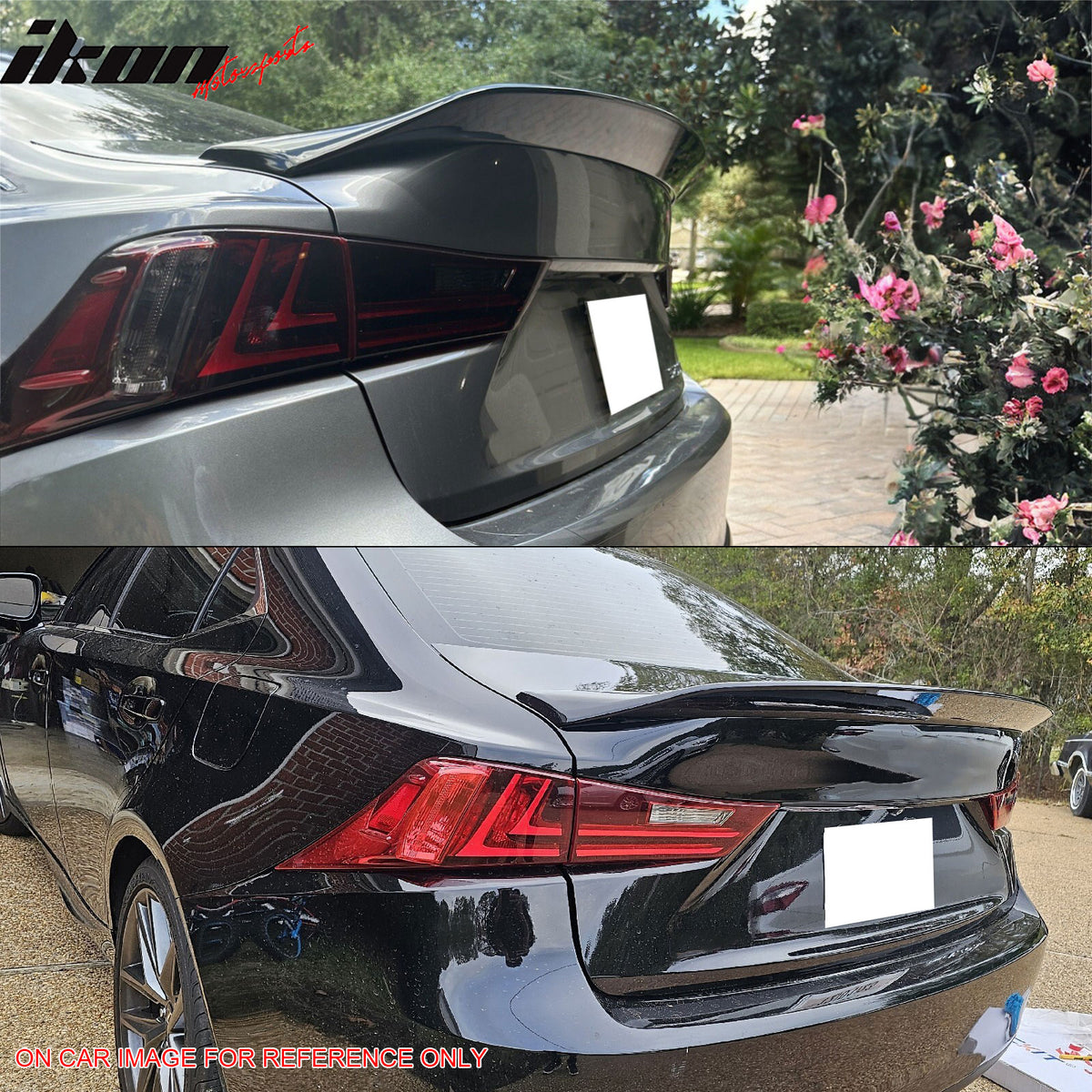 Fits 14-20 IS200t IS250 IS300 IS350 4DR Trunk Spoiler Matte Black AR Style ABS