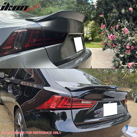 Fits 14-20 IS200t IS250 IS300 IS350 4DR Trunk Spoiler Matte Black AR Style ABS