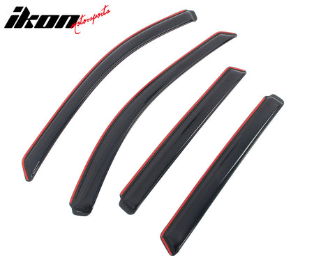Fits 14-20 Nissan Rogue Acrylic Window Visors In Channel Rain Sun Deflectors Set