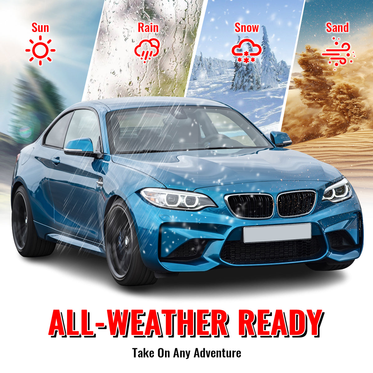 Fits 14-21 BMW F22 F23 2 Series M2 Style Front Rear Bumper Cover Replacement PP