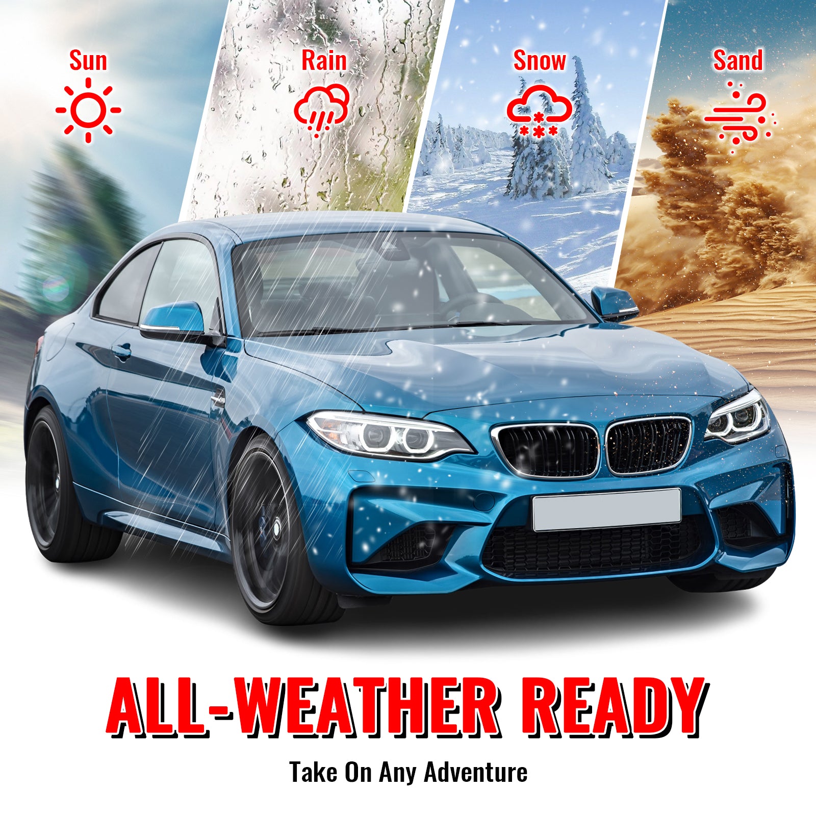 Fits 14-21 BMW F22 F23 2 Series M2 Style Front Rear Bumper Cover Replacement PP