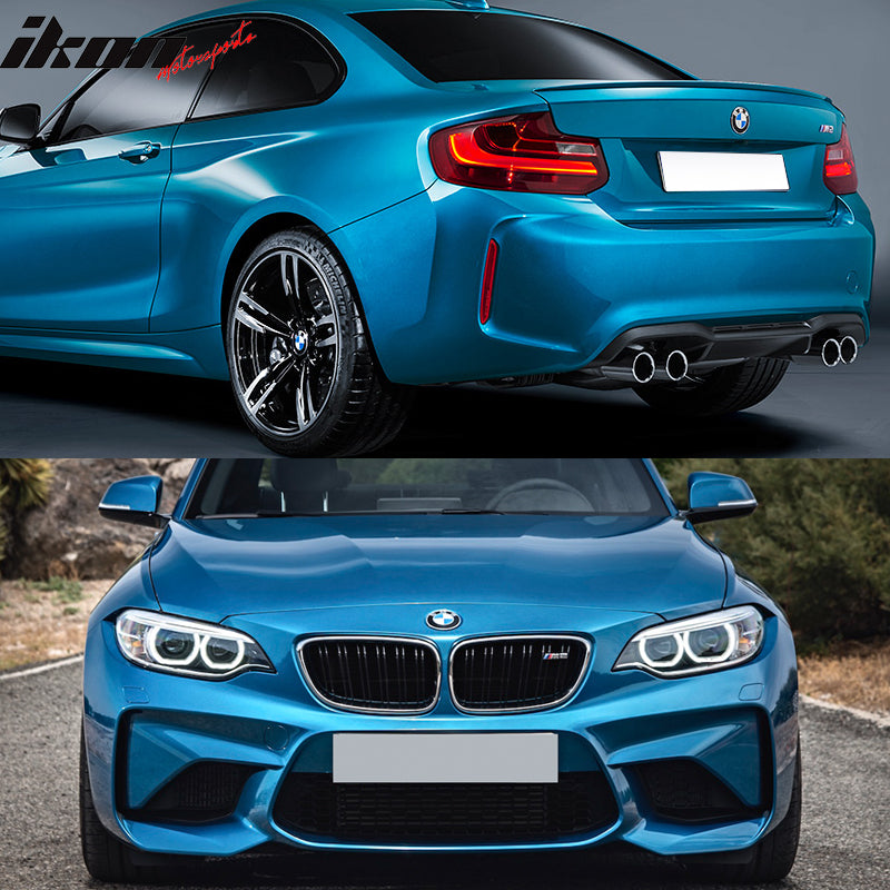 Fits 14-21 BMW F22 F23 2 Series M2 Style Front Rear Bumper Cover Replacement PP