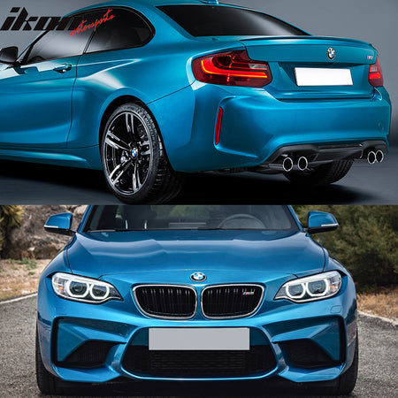 Fits 14-21 BMW F22 F23 2 Series M2 Style Front Rear Bumper Cover Replacement PP