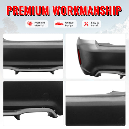 Fits 14-21 BMW F22 F23 2 Series M2 Style Rear Bumper Cover Replacement PP