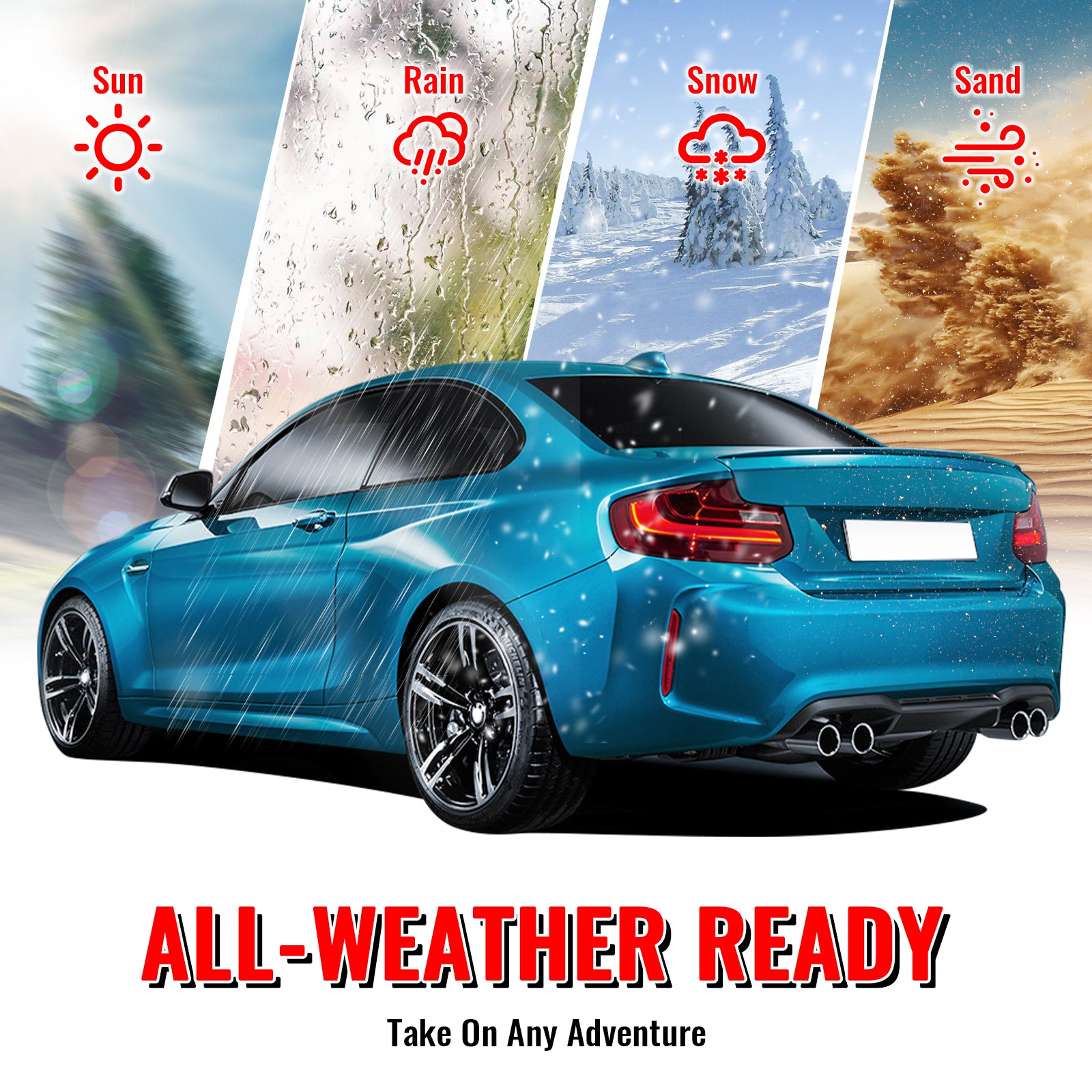 Fits 14-21 BMW F22 F23 2 Series M2 Style Rear Bumper Cover Replacement PP