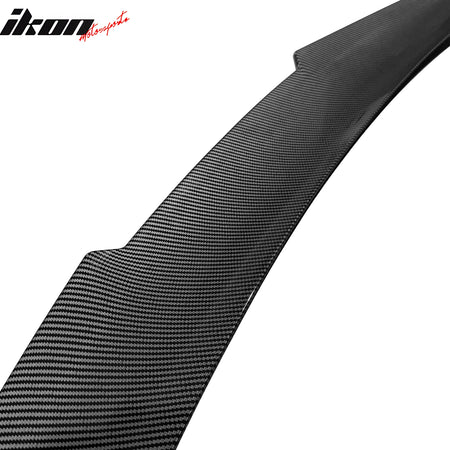 IKON MOTORSPORTS, Trunk Spoiler Compatible with 2014-2021 BMW F22 2-Series Coupe & 2016-2021 F87 M2, PSM Style ABS Plastic Rear Trunk Lid Spoiler Wing Lip