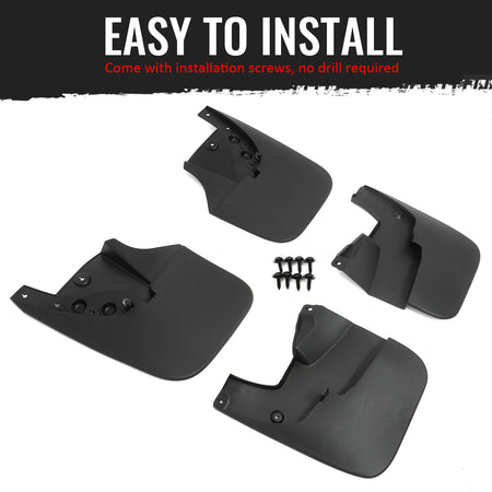 Fits 14-21 Toyota Tundra W/O Fender Flares Front Rear Mud Flaps Splash Guards PP
