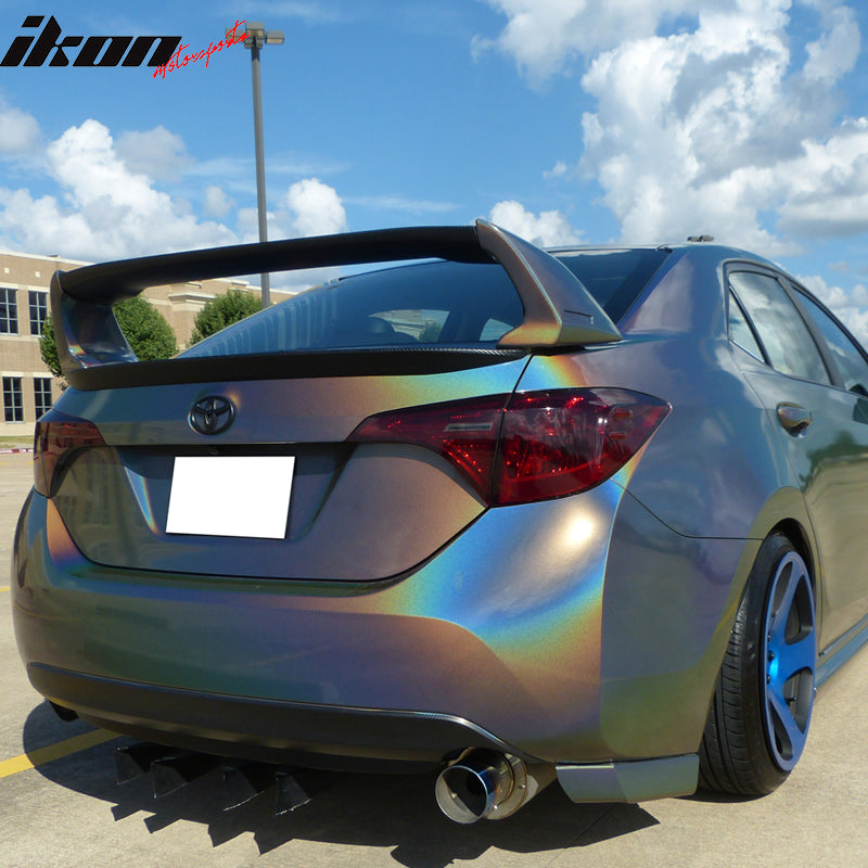 Fits 14-21 Toyota Corolla Mugen Style Rear Trunk Spoiler Wing Matte Black ABS