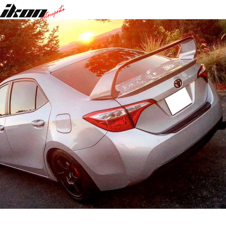 Fits 14-21 Toyota Corolla Mugen Style Rear Trunk Spoiler Wing Matte Black ABS