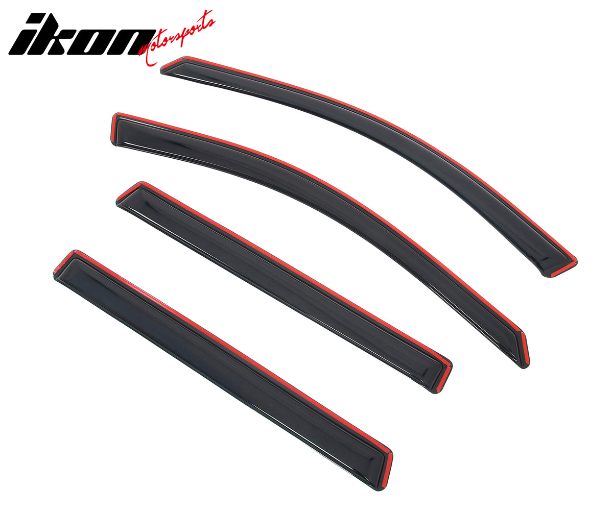 Fits 14-23 Jeep Cherokee In-channel Window Visor Acrylic Side Door Deflector 4PC
