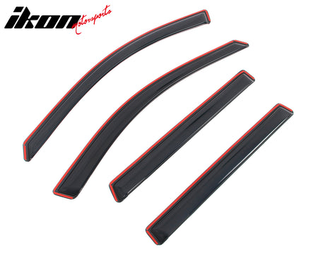 Fits 14-23 Jeep Cherokee In-channel Window Visor Acrylic Side Door Deflector 4PC