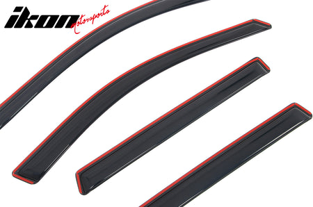 Fits 14-23 Jeep Cherokee In-channel Window Visor Acrylic Side Door Deflector 4PC