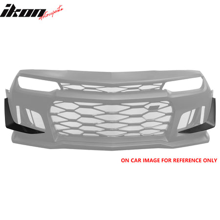 Fits 14-24 Chevrolet Camaro ZL1 Style Front Bumper Side Splitter Canards ABS 2PC