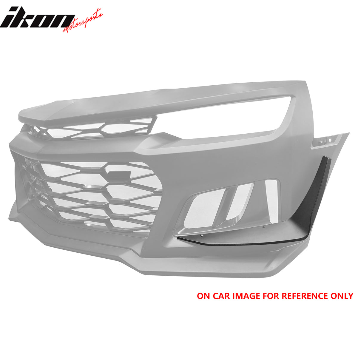 Fits 14-24 Chevrolet Camaro ZL1 Style Front Bumper Side Splitter Canards ABS 2PC