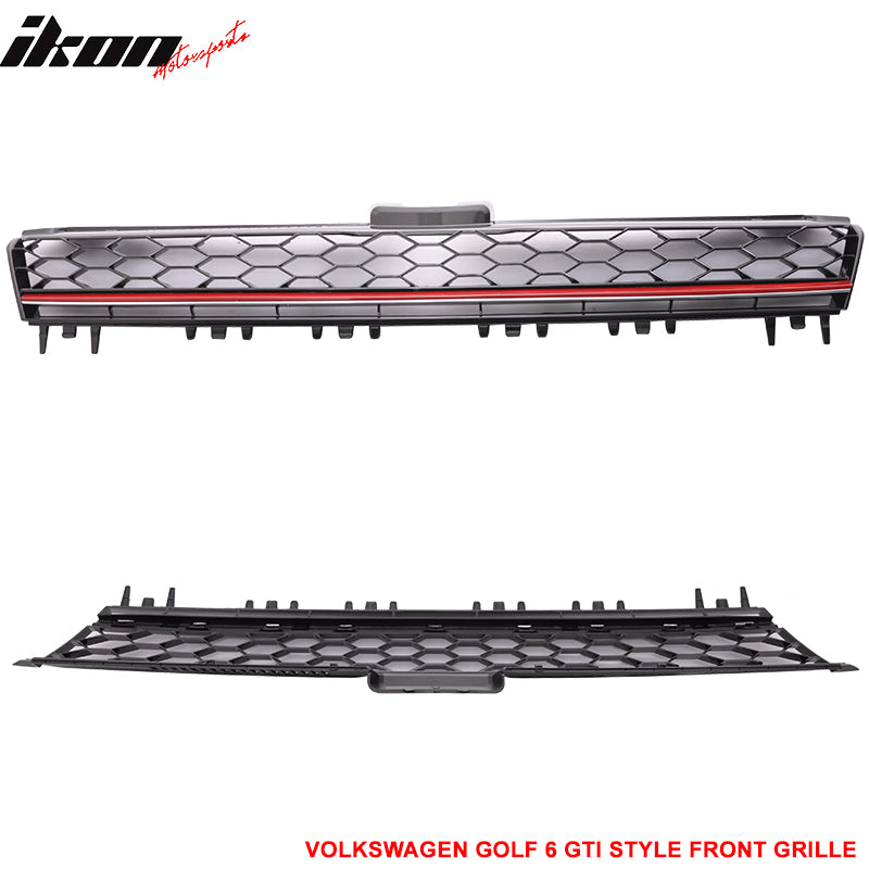 Fit 2015 2016 Volkswagen VW MK7 Golf/GTI Front Upper Grille Black w/Red Trim Fit 2015 2016 Volkswagen VW MK7 Golf/GTI Front Upper Grille Black w/Red Trim