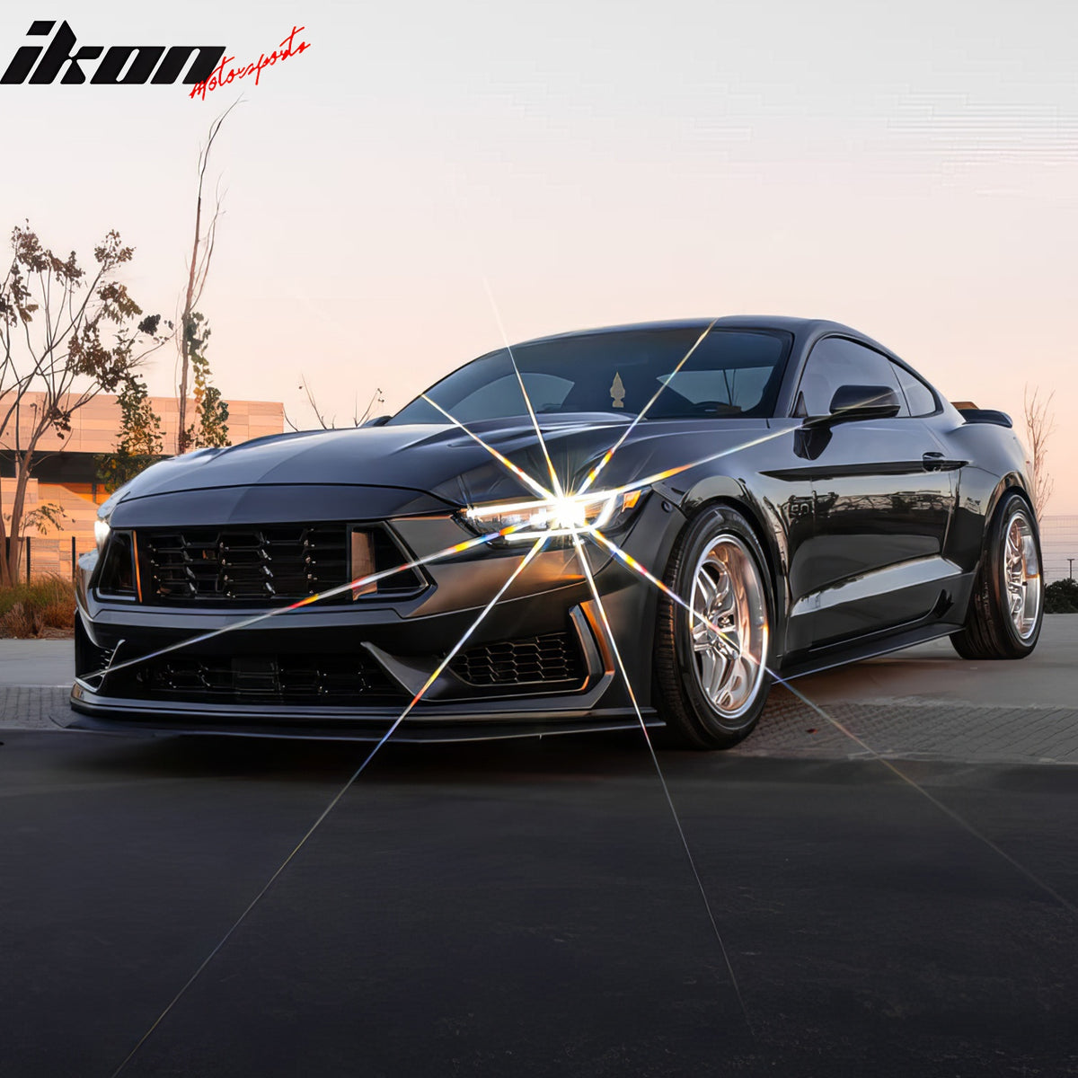 Fits 15-17 Ford Mustang Dark Horse Front Bumper Conversion Switchback Headlight