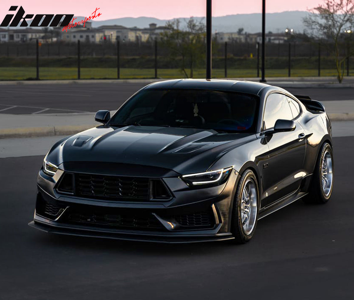 For 15-17 Ford Mustang 24+ Dark Horse Front Bumper Conversion W/Grille Headlight