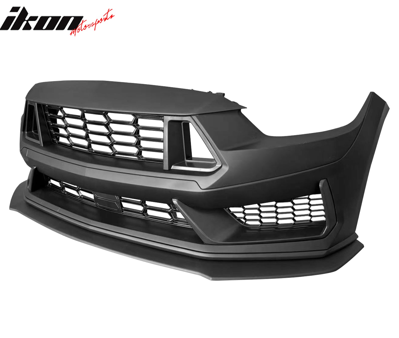 For 15-17 Ford Mustang 24+ Dark Horse Front Bumper Conversion W/Grille Headlight