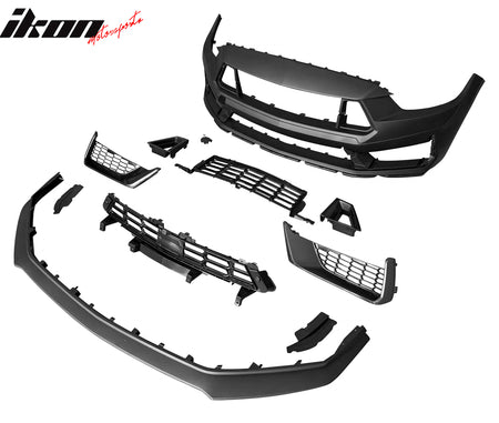 For 15-17 Ford Mustang 24+ Dark Horse Front Bumper Conversion W/Grille Headlight