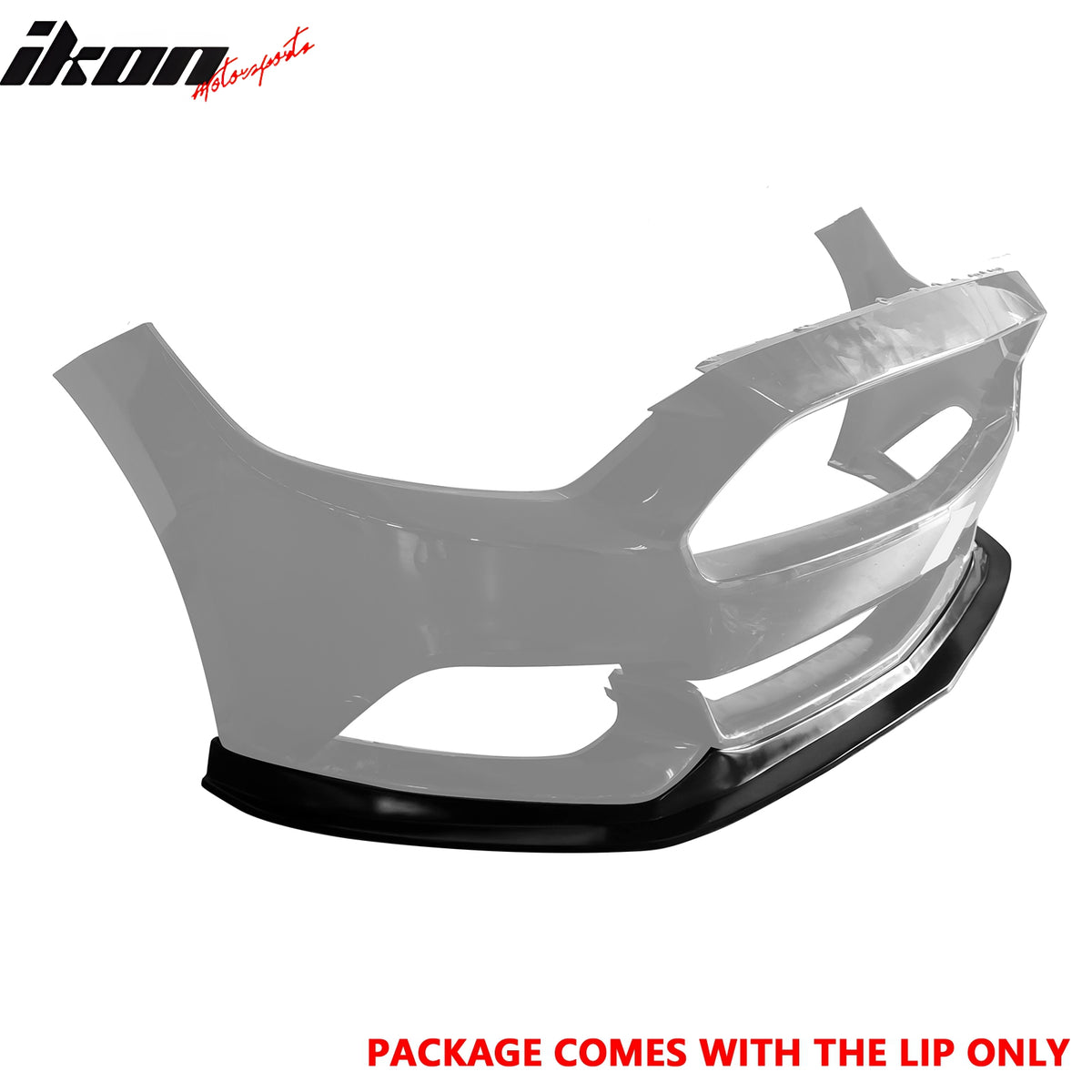 Unpainted Black GT Style Front Bumper Lip Spoiler For 2015-2017 Ford Mustang | PP Plastic