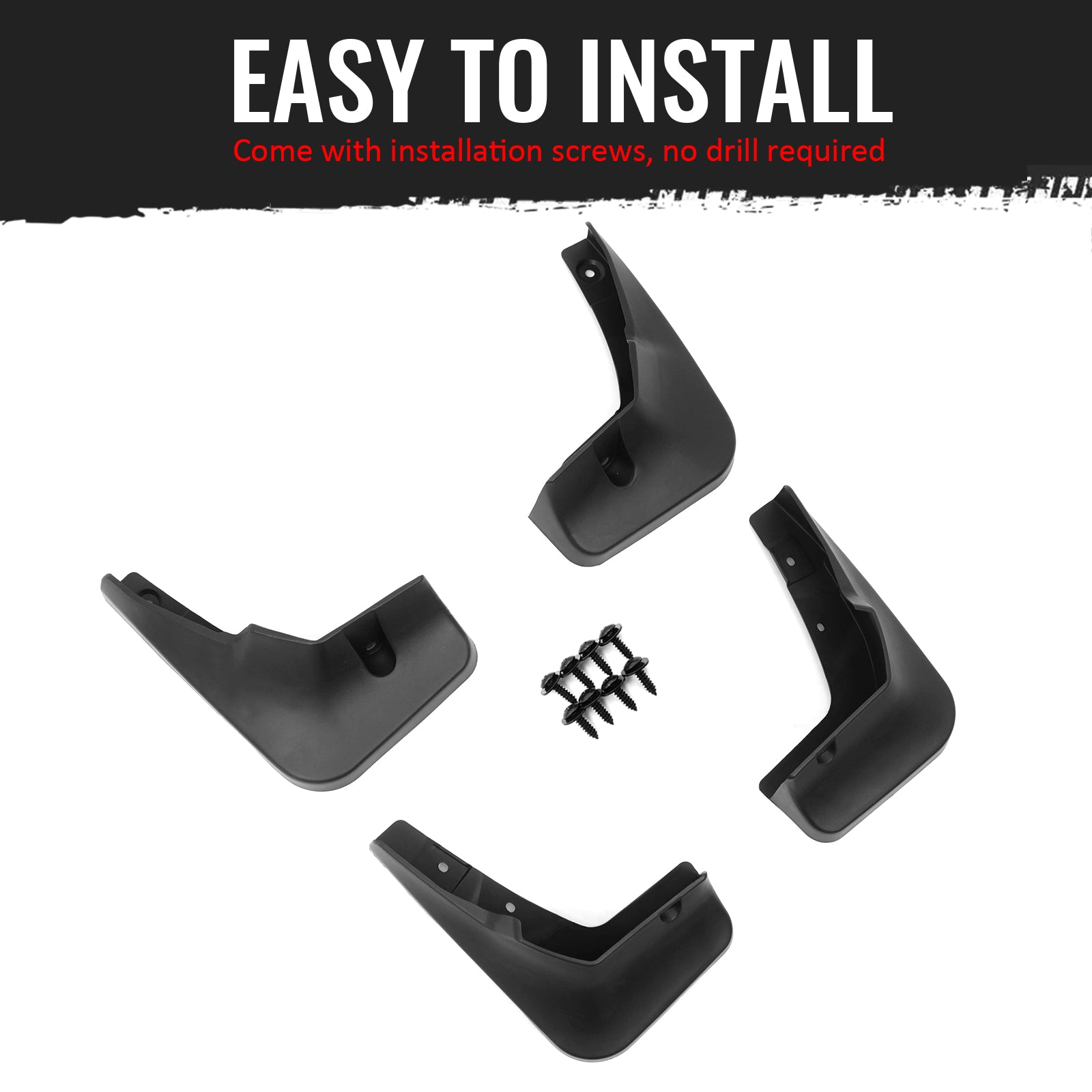 Fits 15-17 Lexus NX200t NX300h Front & Rear Fender Mud Flaps