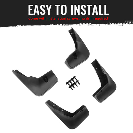 Fits 15-17 Lexus NX200t NX300h Front & Rear Fender Mud Flaps Splash Guards PP