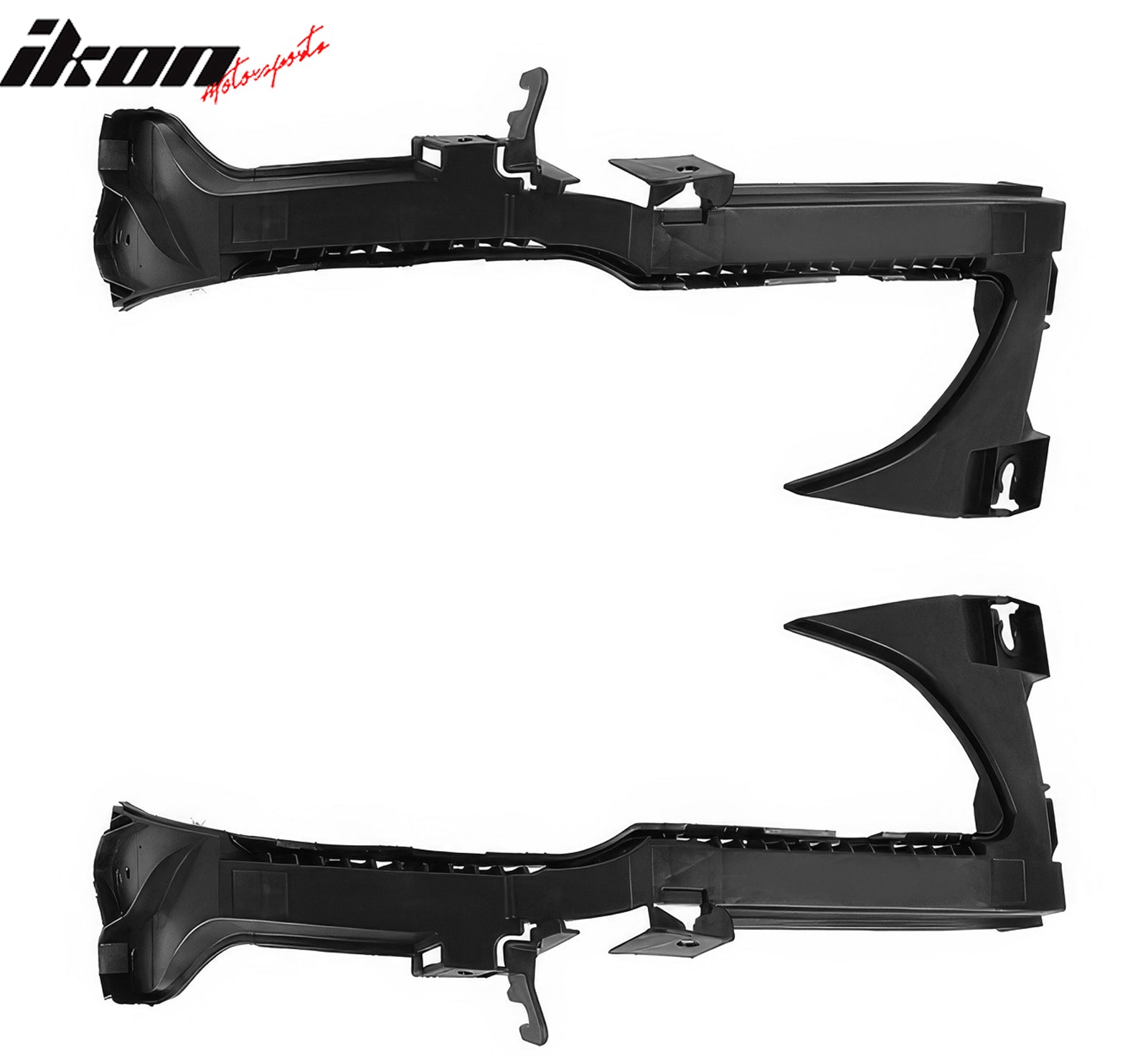 IKON MOTORSPORTS Front Bumper Support Bracket, Compatible with 2015-2017 Subaru WRX & WRX STI, Black LH RH Left Right Driver Passenger Side Headlight Retainer Support Bumper Bracket, 2PCS
