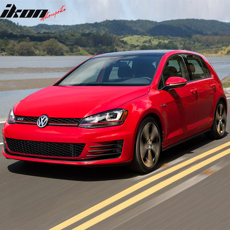 Fits 15-17 Golf 7 MK7 GTI Type Front Bumper Cover + Black Red Chrome Grille