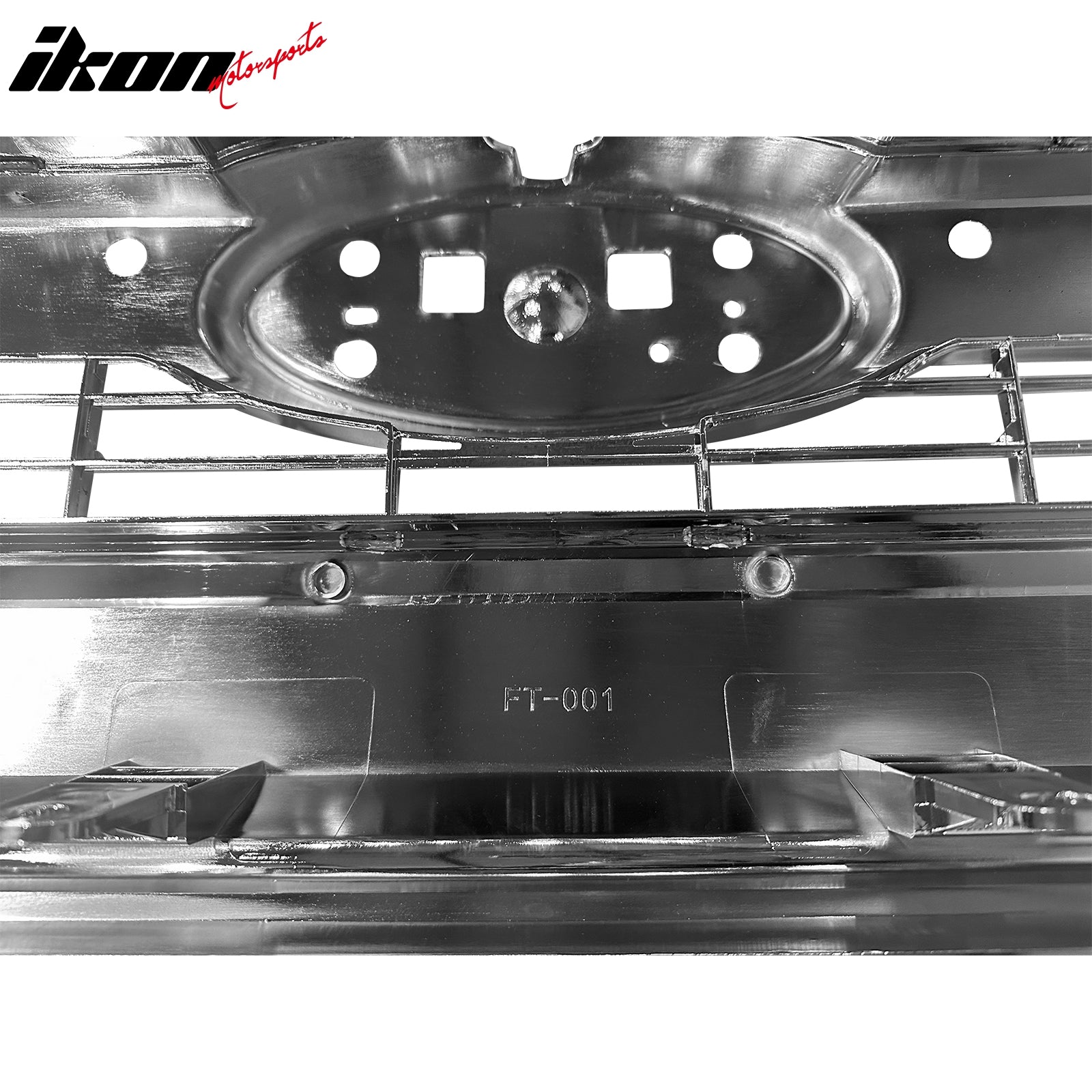 For 15-17 Ford F-150 Lariat King Ranch ABS Bumper Grille Chrome W/ Emblem Recess