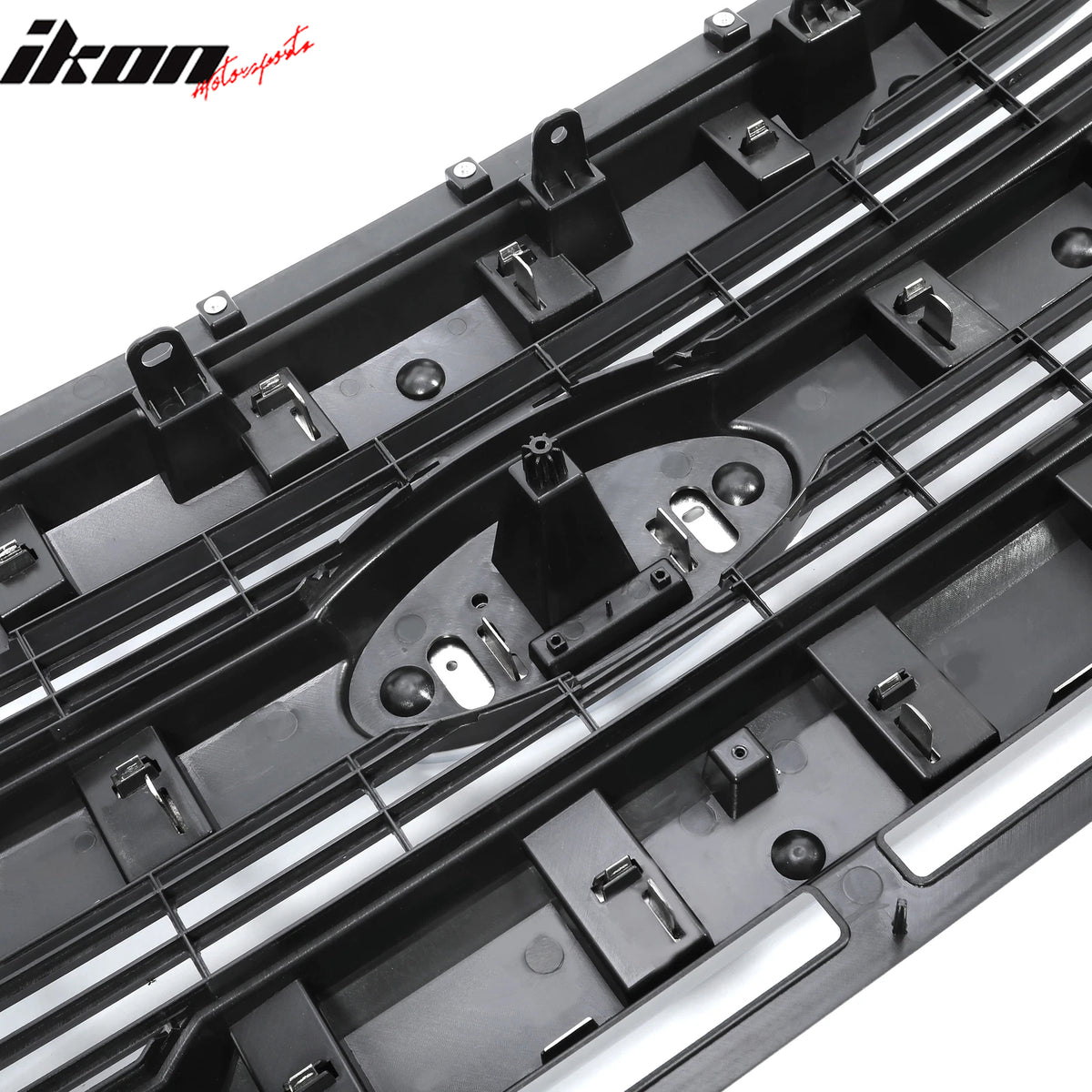 For 15-17 Ford F-150 Lariat King Ranch ABS Bumper Grille Chrome W/ Emblem Recess