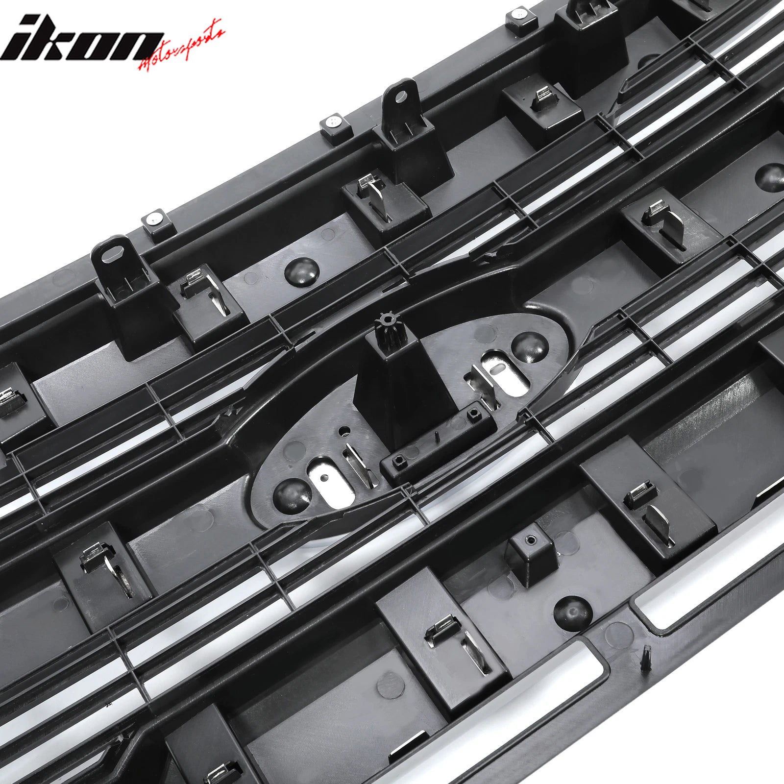 For 15-17 Ford F-150 Lariat King Ranch ABS Bumper Grille Chrome W/ Emblem Recess