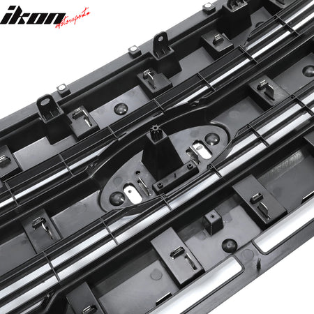 For 15-17 Ford F-150 Lariat King Ranch ABS Bumper Grille Chrome W/ Emblem Recess