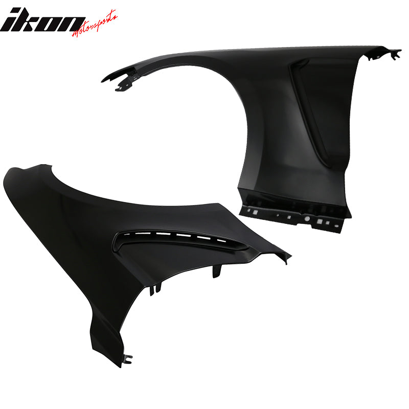Fits 15-17 Ford Mustang GT350 Style Steel Fender Trim w Inserts
