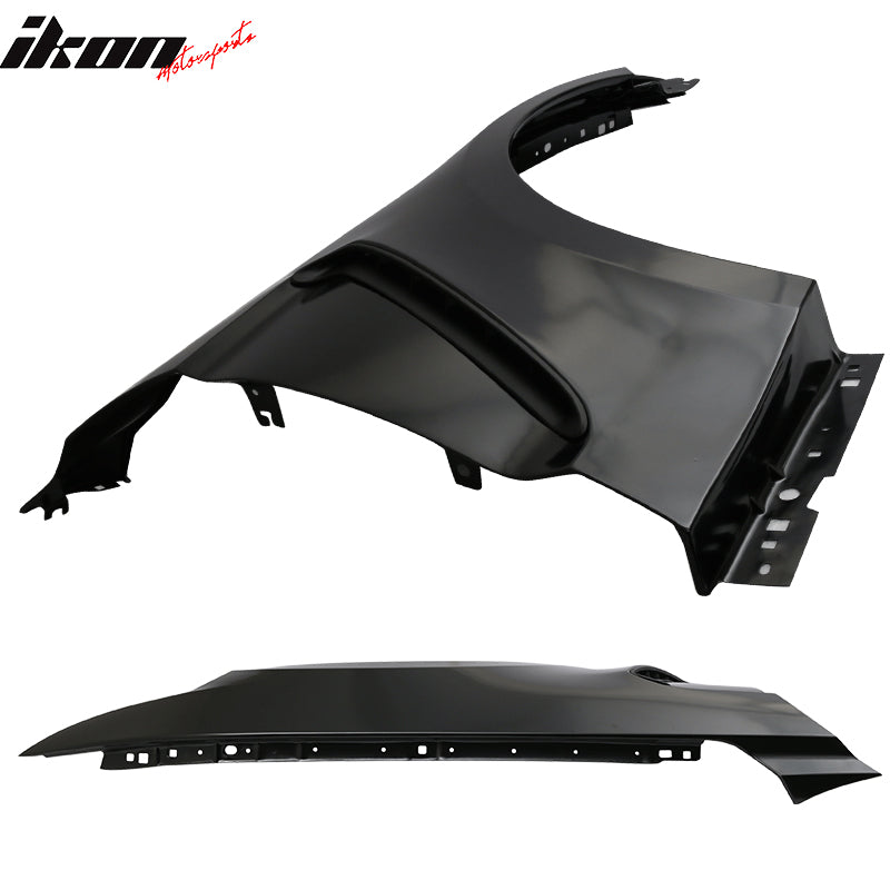 Fits 15-17 Ford Mustang GT350 Style Steel Fender Trim w Inserts