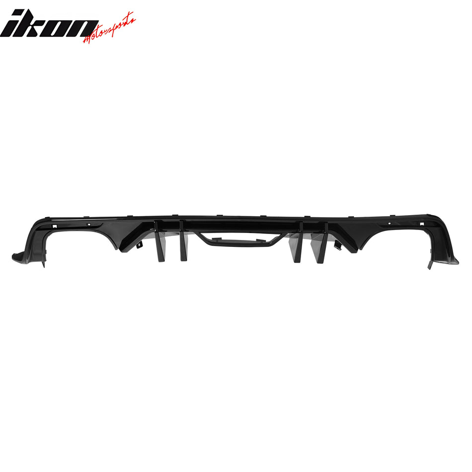2015-2017 Ford Mustang Competition Rear Diffuser Bumper Gloss Black PP