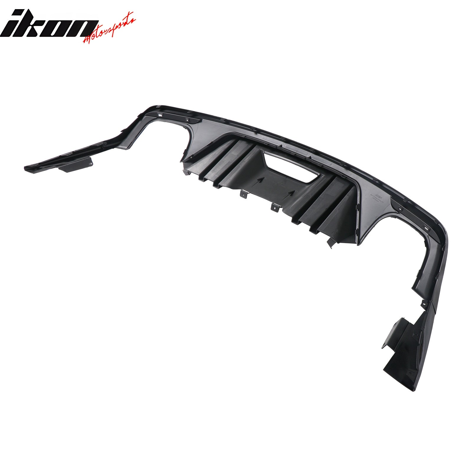 Fits 15-17 Ford Mustang Competition Rear Bumper Lip Diffuser PP 4PCS Gloss Black